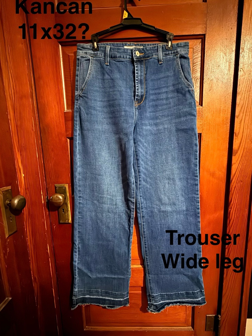 KanCan Wide Leg Jeans in Medium Blue Denim